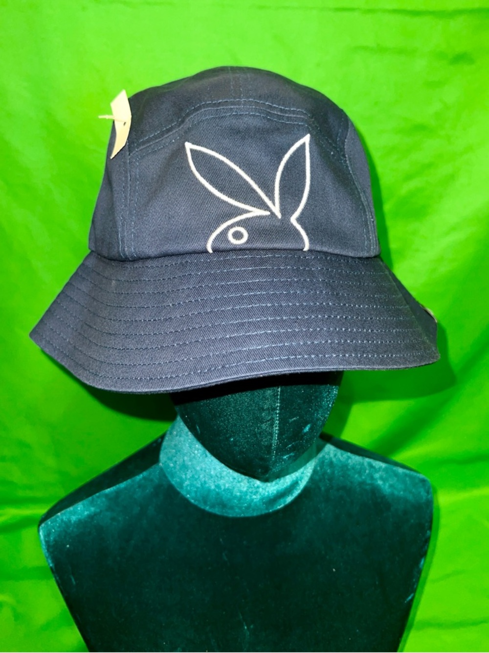 PLAYBOY Blue Bucket Hat White Embroidery Logo 🧢🐰 MEDIUM M 2023 NWT RARE! 👀🔥